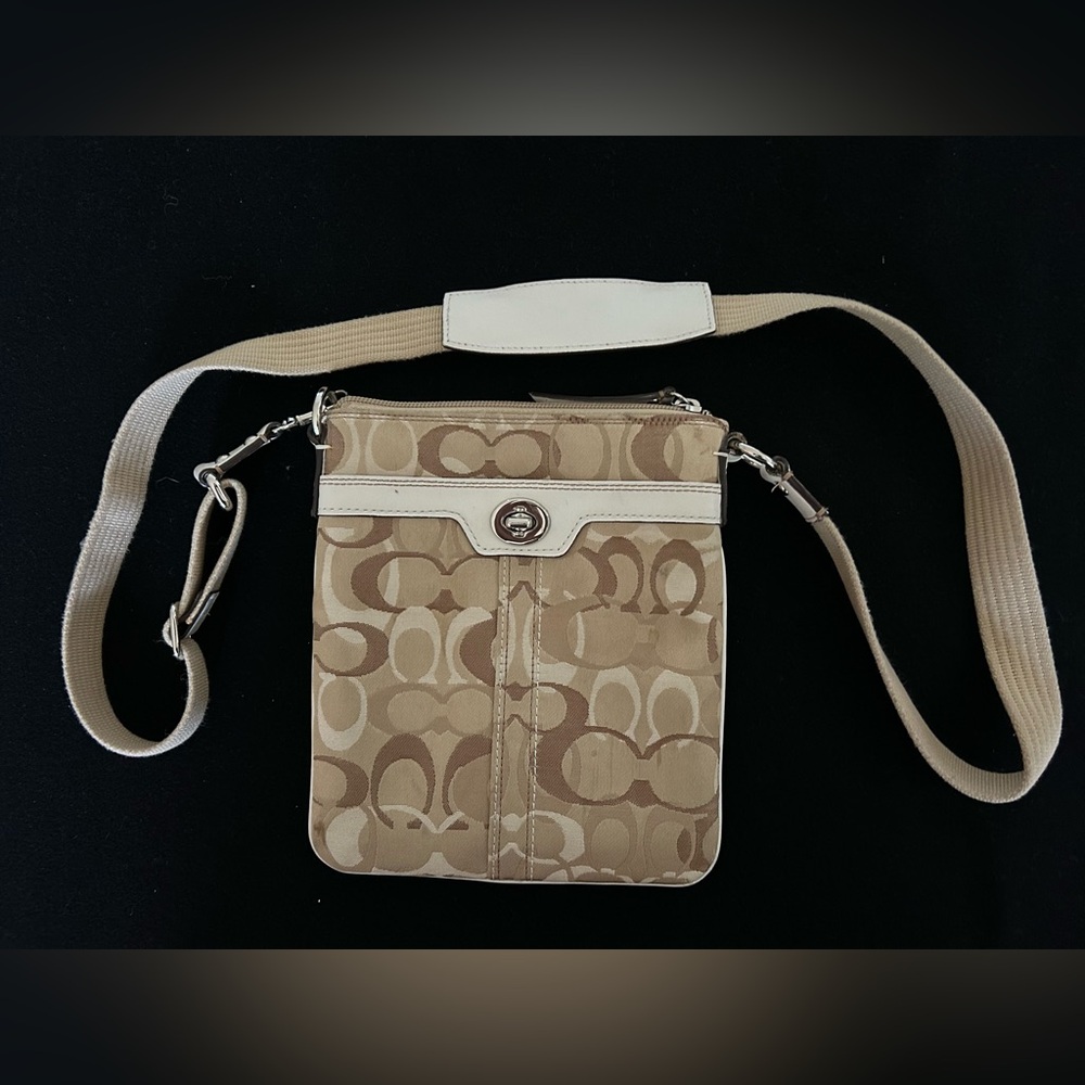 Coach Signature Tan Crossbody Bag